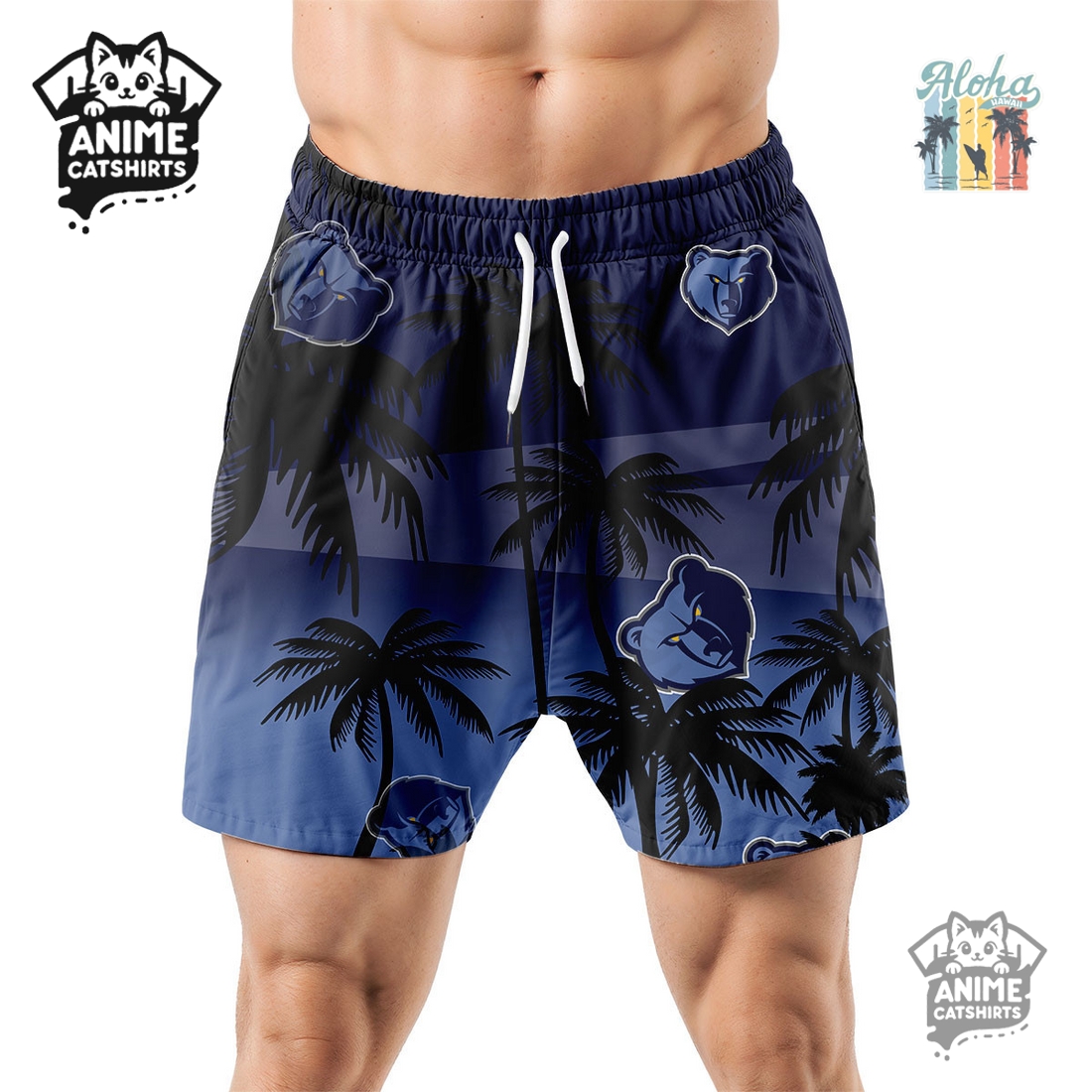 Memphis Grizzlies NBA Aloha Shirt Memphis Grizzlies NBA Aloha Shirt