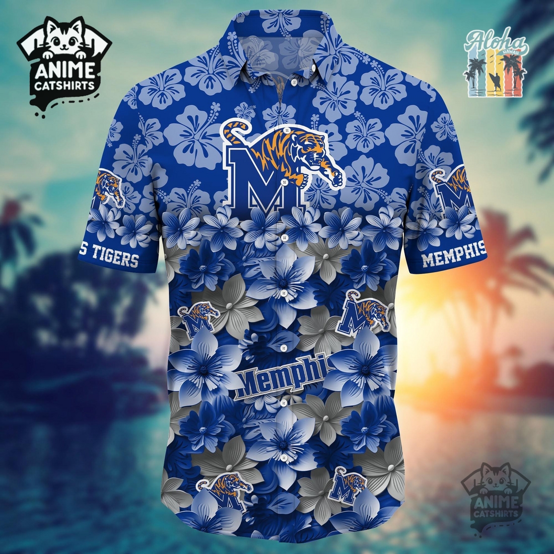 Memphis Tigers MLB Aloha Hawaiian Shirt