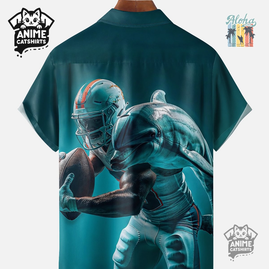 Miami Dolphins Art NFL Hawaiian Shirt Miami Dolphins Art NFL Hawaiian Shirt