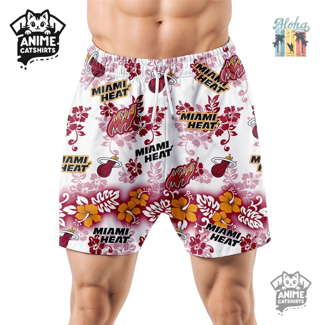Miami Heat Aloha Paradise NBA Hawaiian Short