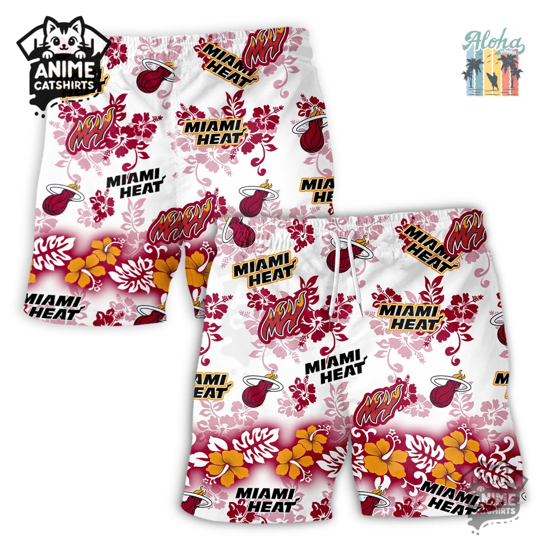 Miami Heat Aloha Paradise NBA Hawaiian Short