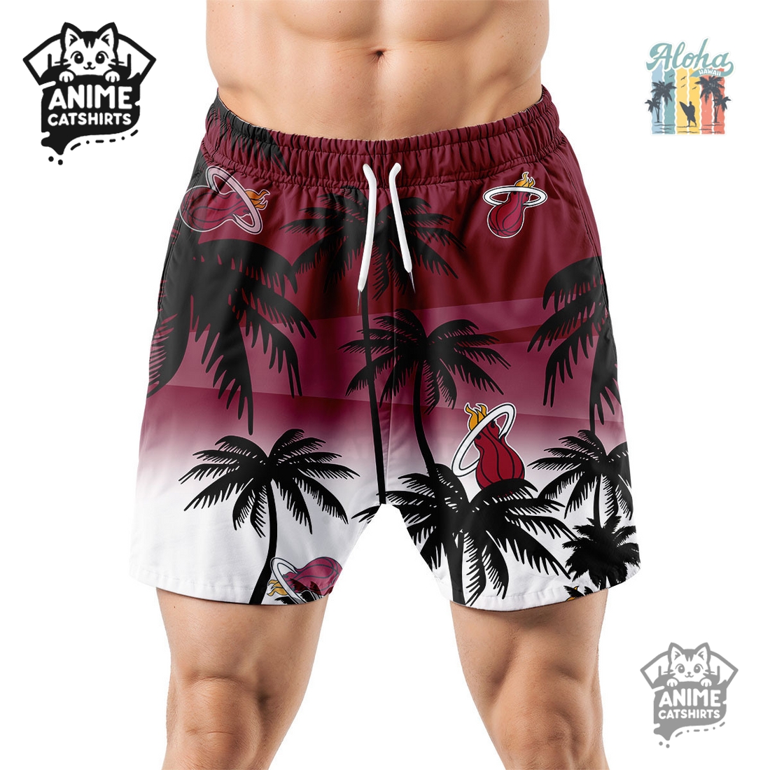 Miami Heat NBA Aloha Shirt Miami Heat NBA Aloha Shirt