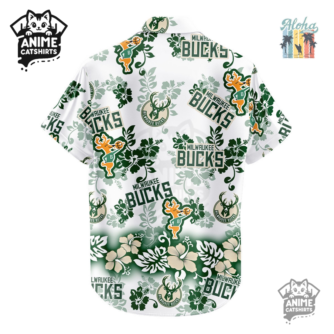 Milwaukee Bucks Aloha Paradise NBA Hawaiian Shirt Milwaukee Bucks Aloha Paradise NBA Hawaiian Shirt
