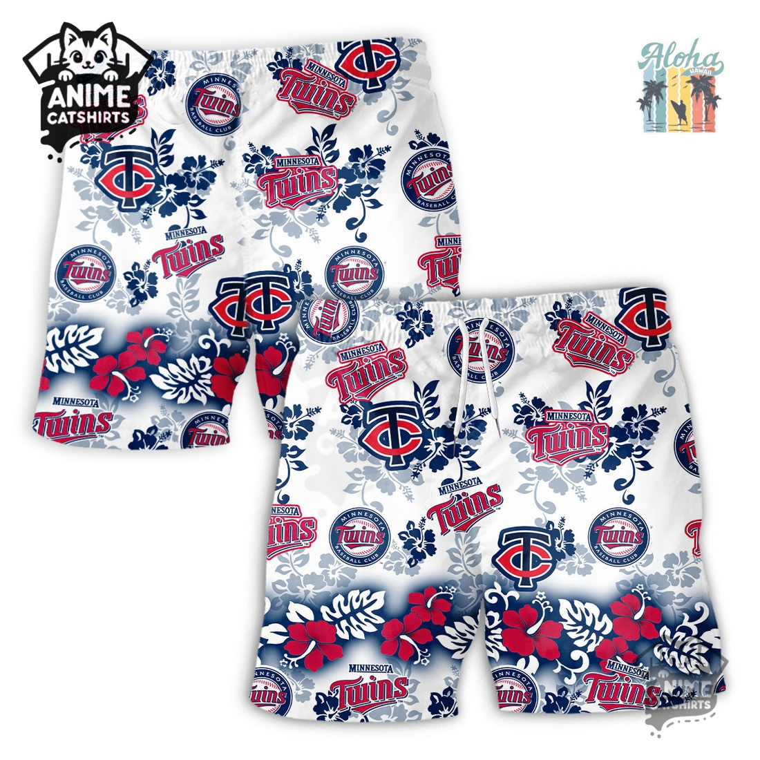 Minnesota Twins Aloha Paradise Hawaiian Short