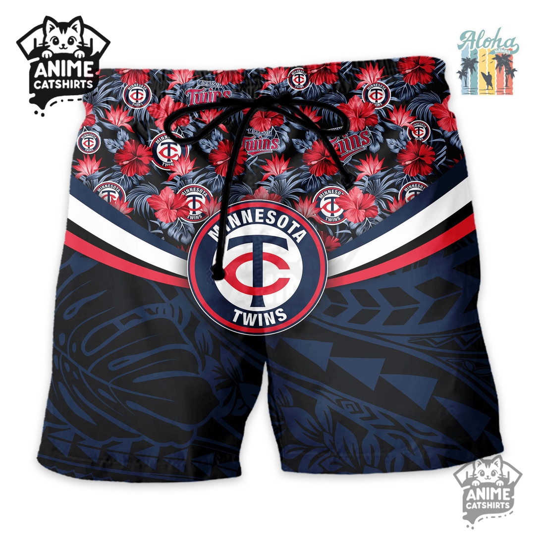 Minnesota Twins Hawaiian Shirt & Shorts Set Minnesota Twins Hawaiian Shirt & Shorts Set