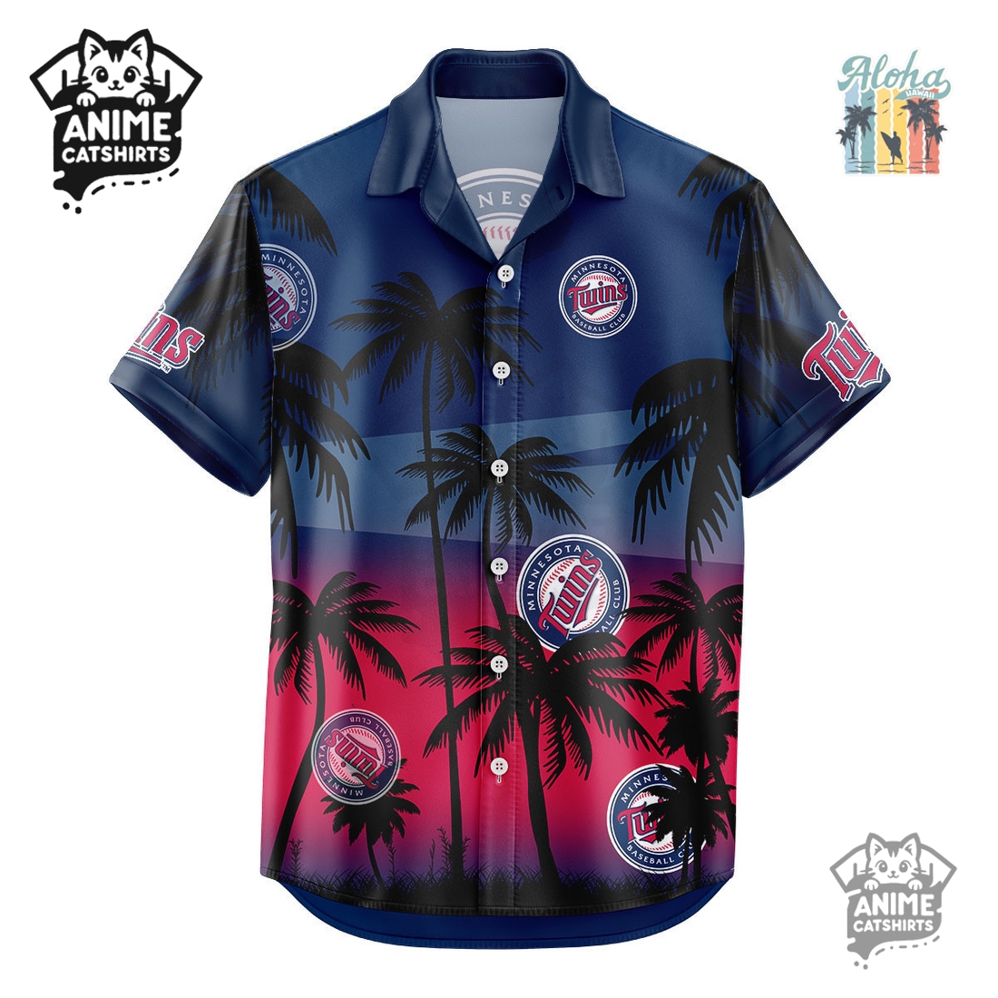 Minnesota Twins MLB Aloha Shirt