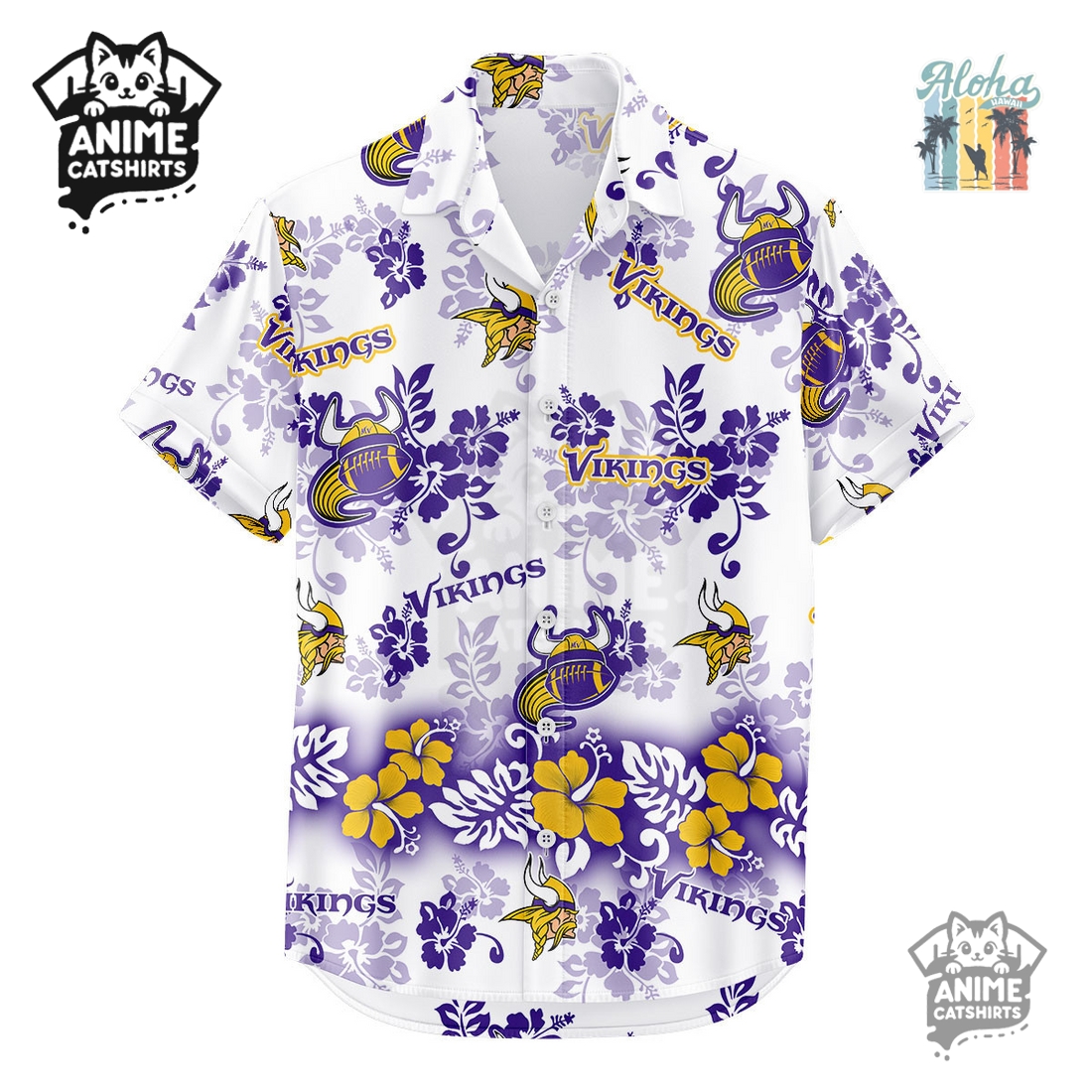 Minnesota Vikings Aloha Paradise NHL Hawaiian Shirt Minnesota Vikings Aloha Paradise NHL Hawaiian Shirt