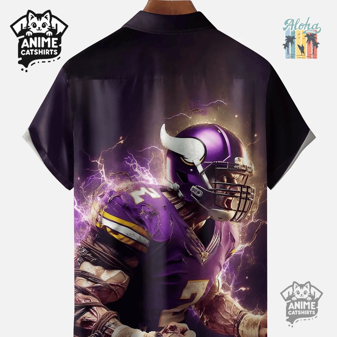 Minnesota Vikings Art NHL Hawaiian Shirt Minnesota Vikings Art NHL Hawaiian Shirt