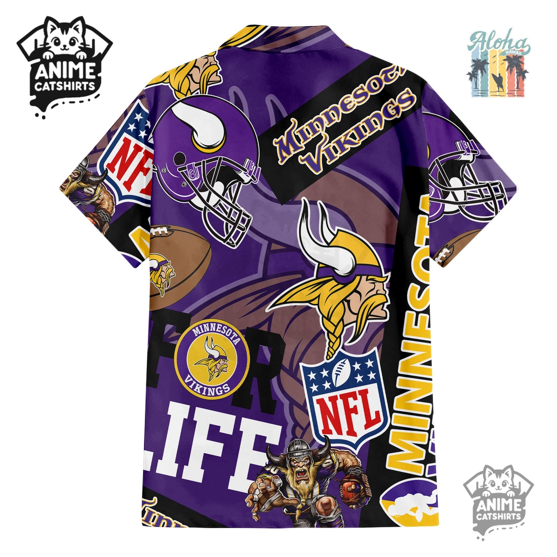 Minnesota Vikings NHL Aloha Shirt & Shorts Set