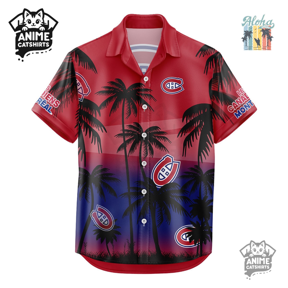 Montreal Canadiens NHL Aloha Shirt