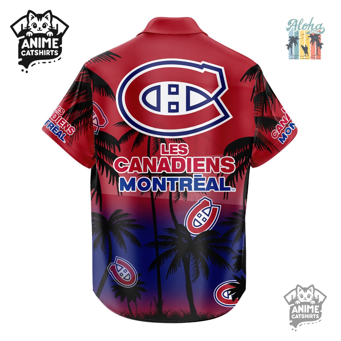 Montreal Canadiens NHL Aloha Shirt Montreal Canadiens NHL Aloha Shirt