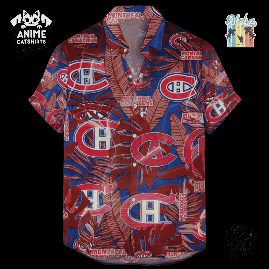 Montreal Canadiens Men’s NHL Hawaiian Shirt Montreal Canadiens Men’s NHL Hawaiian Shirt