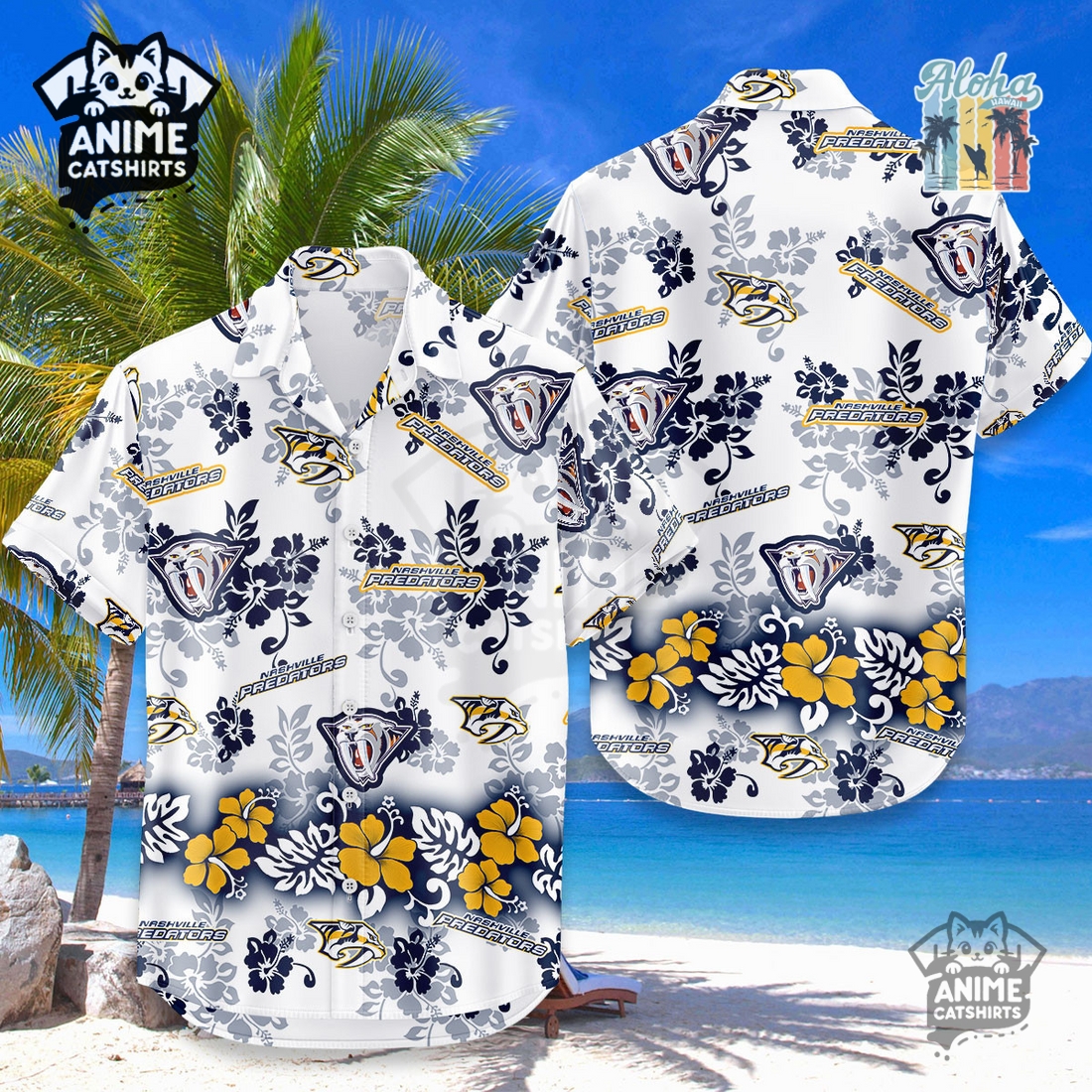 Nashville Predators Aloha Paradise NHL Hawaiian Shirt
