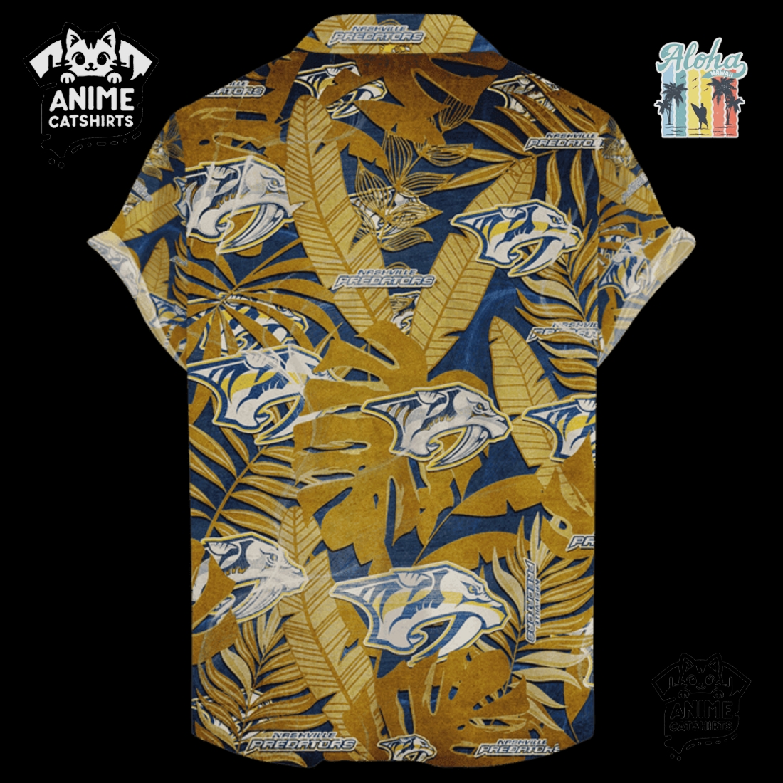 Nashville Predators Men’s NHL Hawaiian Shirt