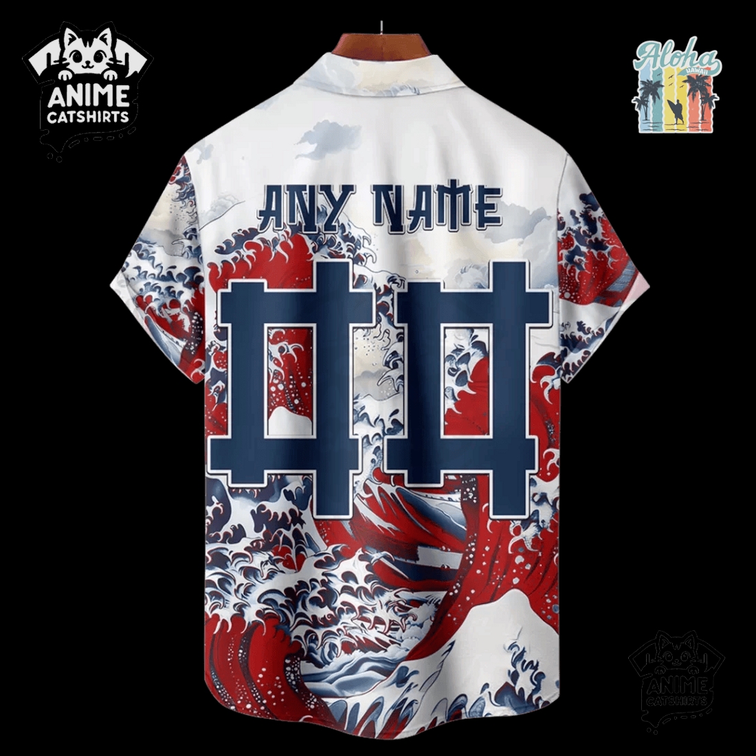 New England Patriots Great Wave NFL Hawaiian Shirt New England Patriots Great Wave NFL Hawaiian Shirt