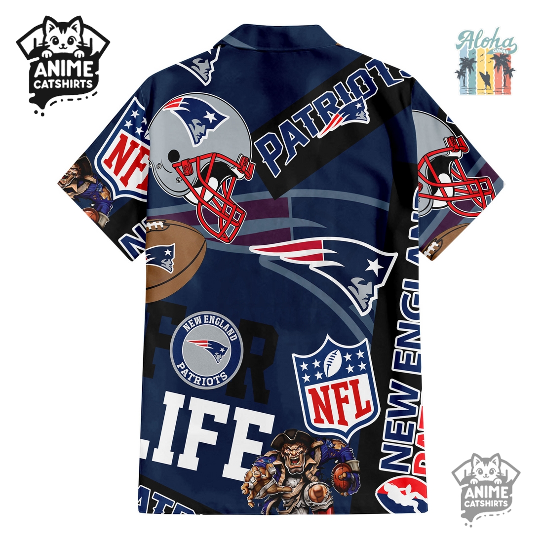 New England Patriots NFL Aloha Shirt & Shorts Set