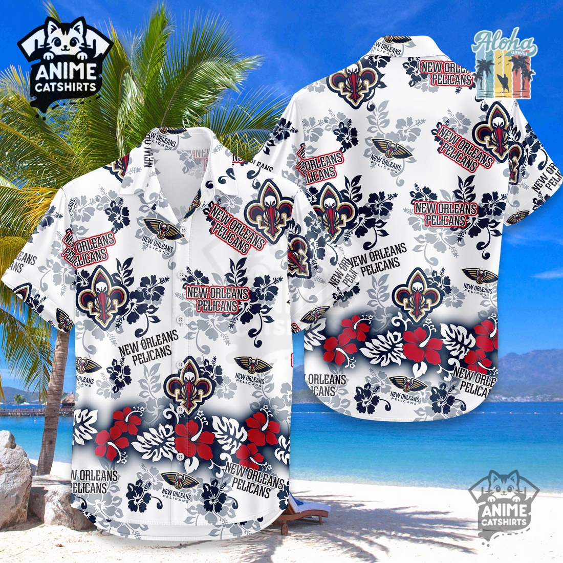 New Orleans Pelicans Aloha Paradise NBA Hawaiian Shirt