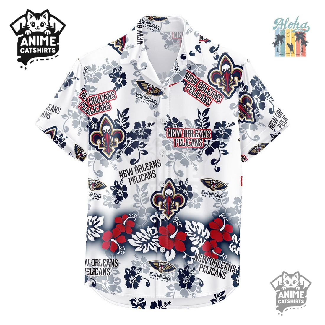New Orleans Pelicans Aloha Paradise NBA Hawaiian Shirt