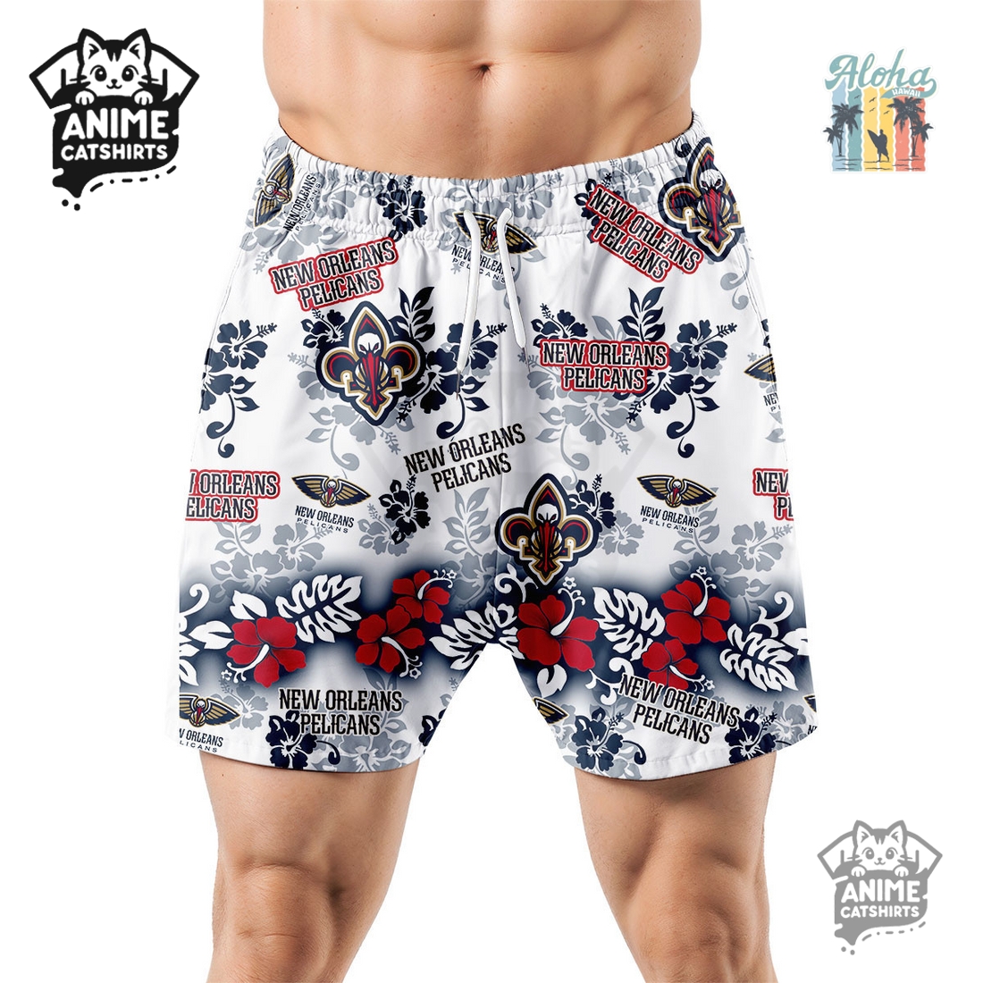 Cincinnati Bengals Aloha Paradise NFL Hawaiian Short Cincinnati Bengals Aloha Paradise NFL Hawaiian Short