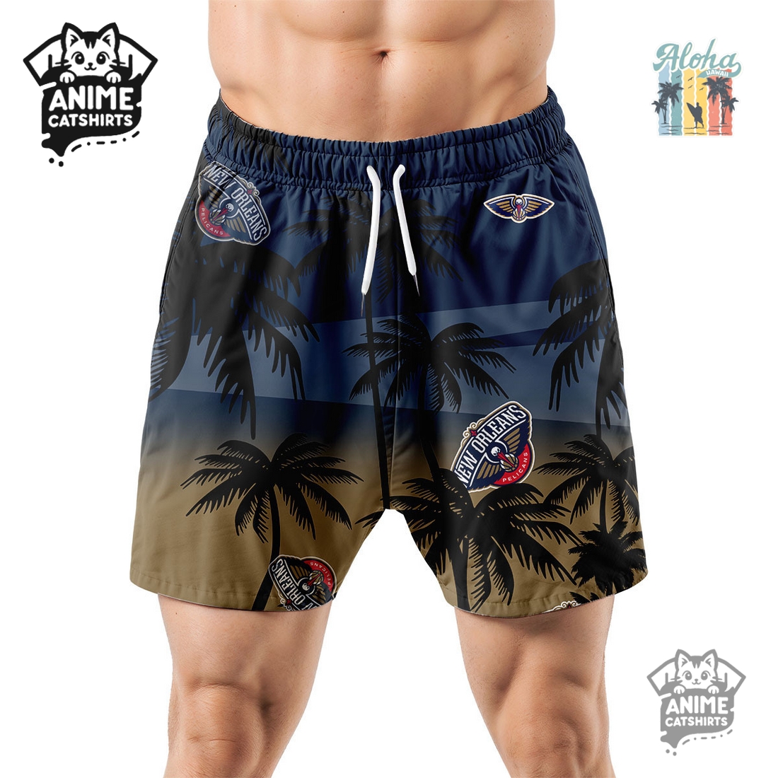 New Orleans Pelicans NBA Aloha Shirt New Orleans Pelicans NBA Aloha Shirt