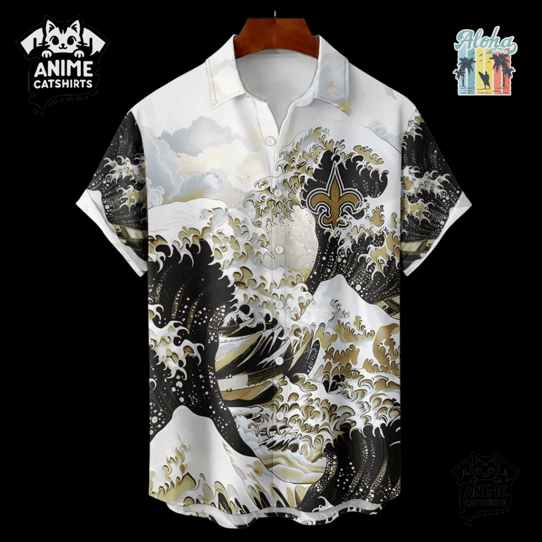 New Orleans Saints Great Wave NFL Hawaiian Shirt