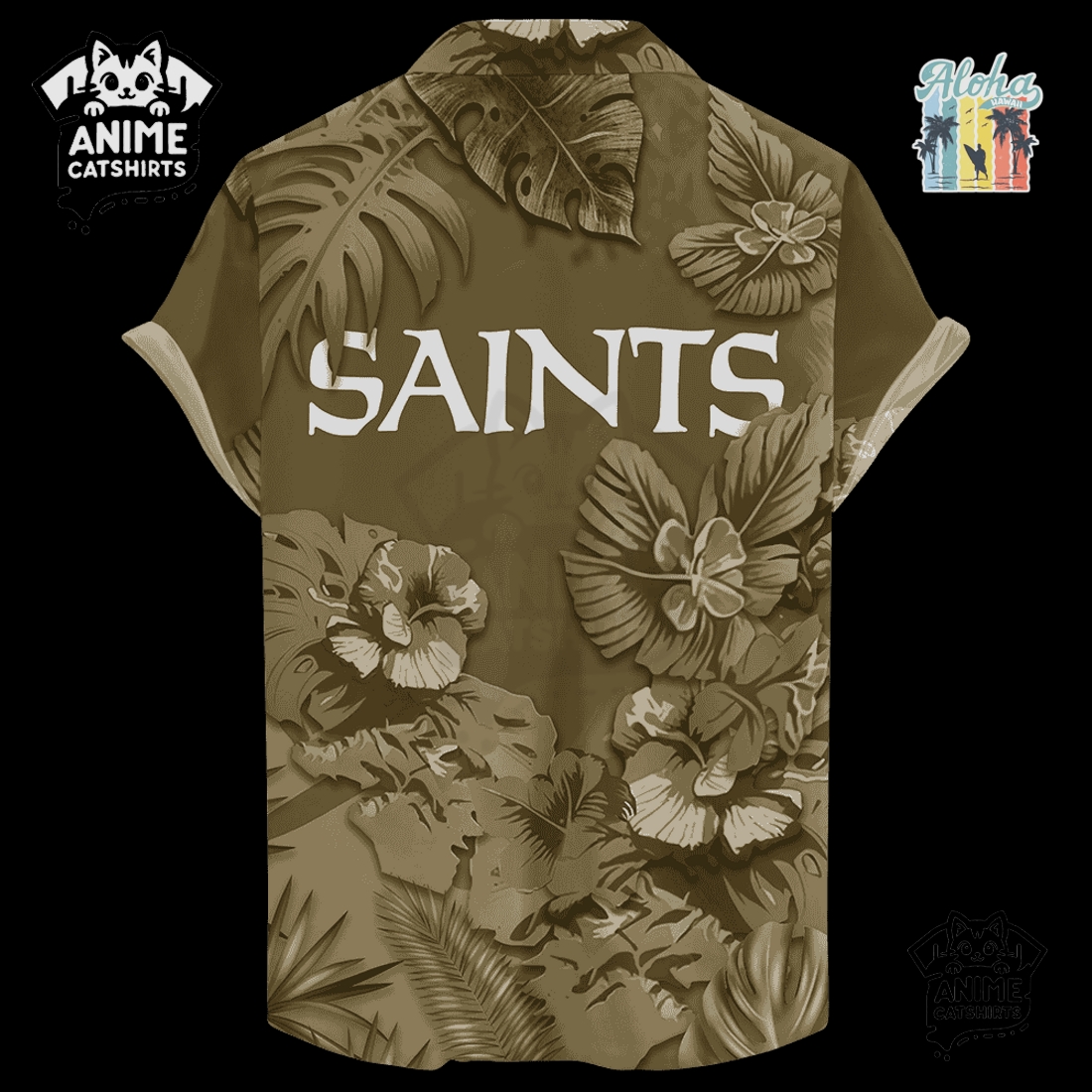 New Orleans Saints Signature Skull NFL Hawaiian Shirt