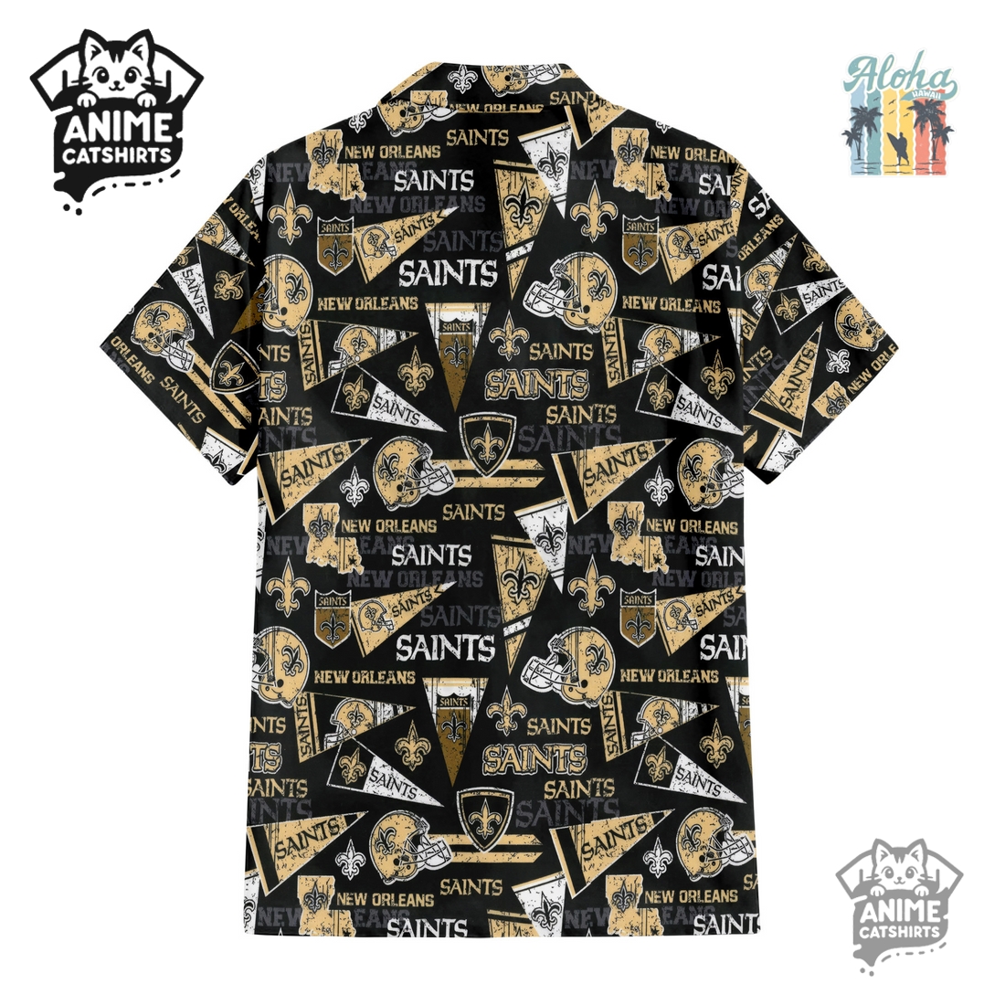 New Orleans Saints NFL Hawaiian Shirt & Shorts Set
