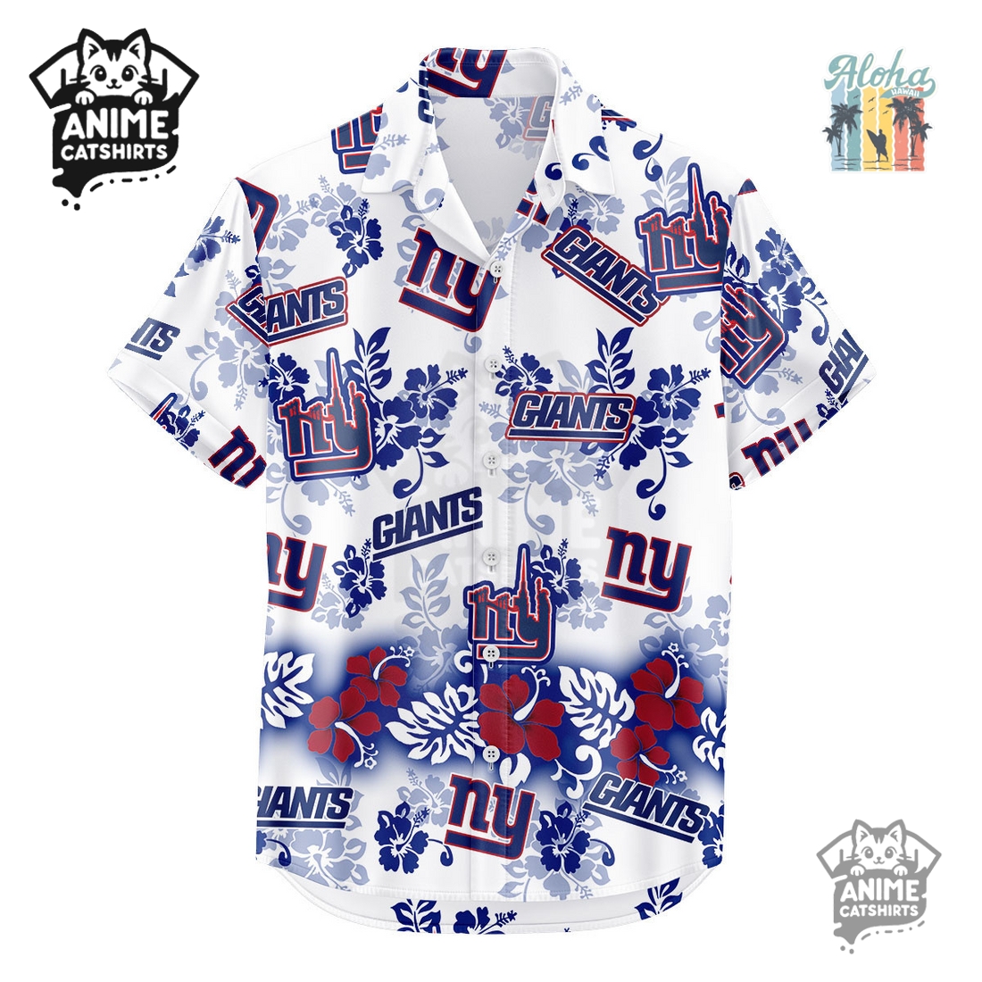 New York Giants Aloha Paradise NFL Hawaiian Shirt