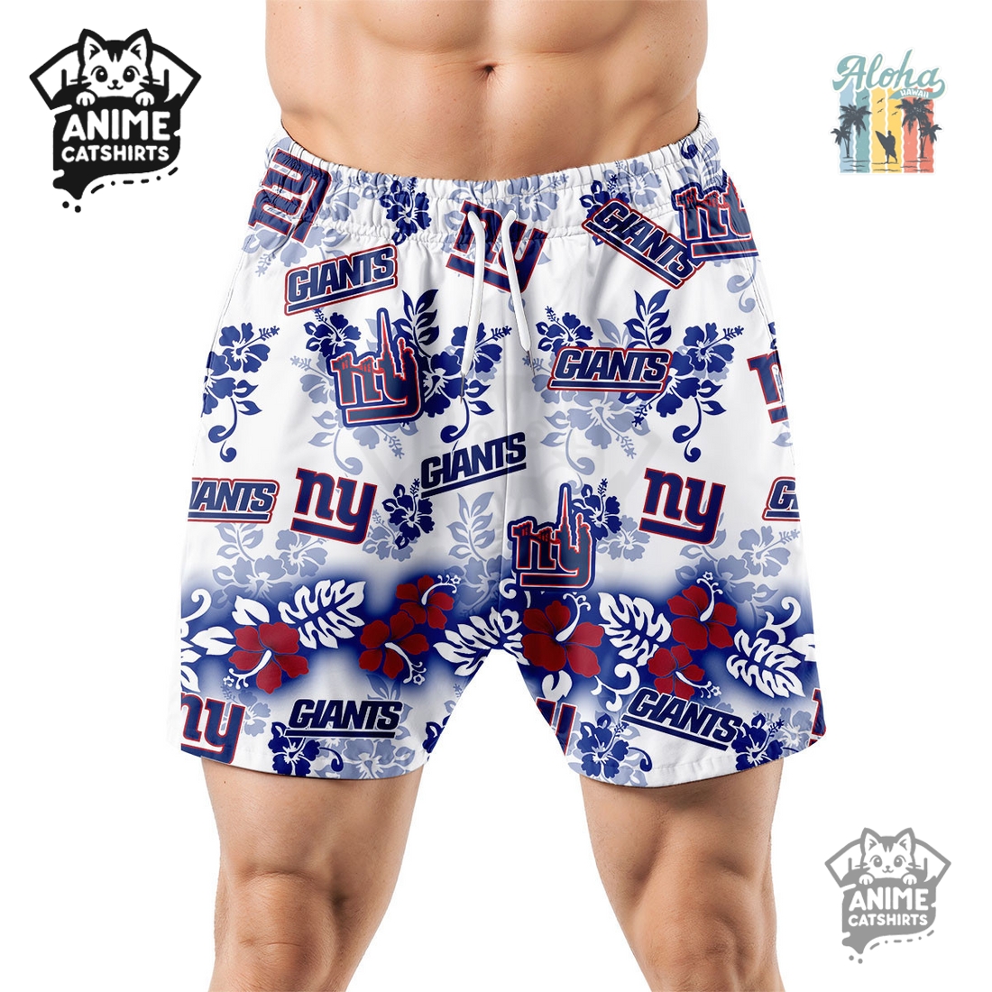 New York Giants Aloha Paradise NFL Hawaiian Short