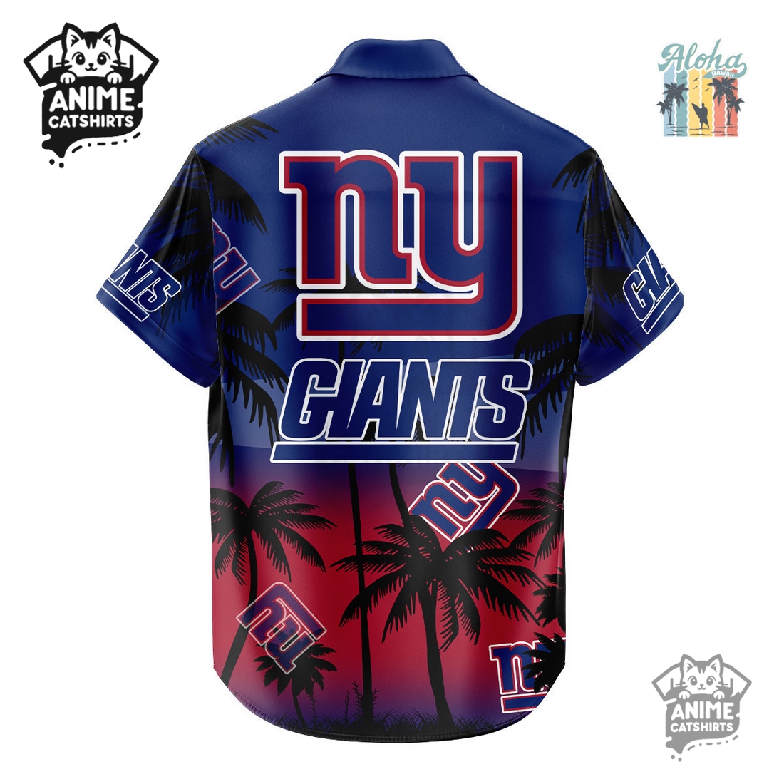 New York Giants NFL Aloha Shirt New York Giants NFL Aloha Shirt