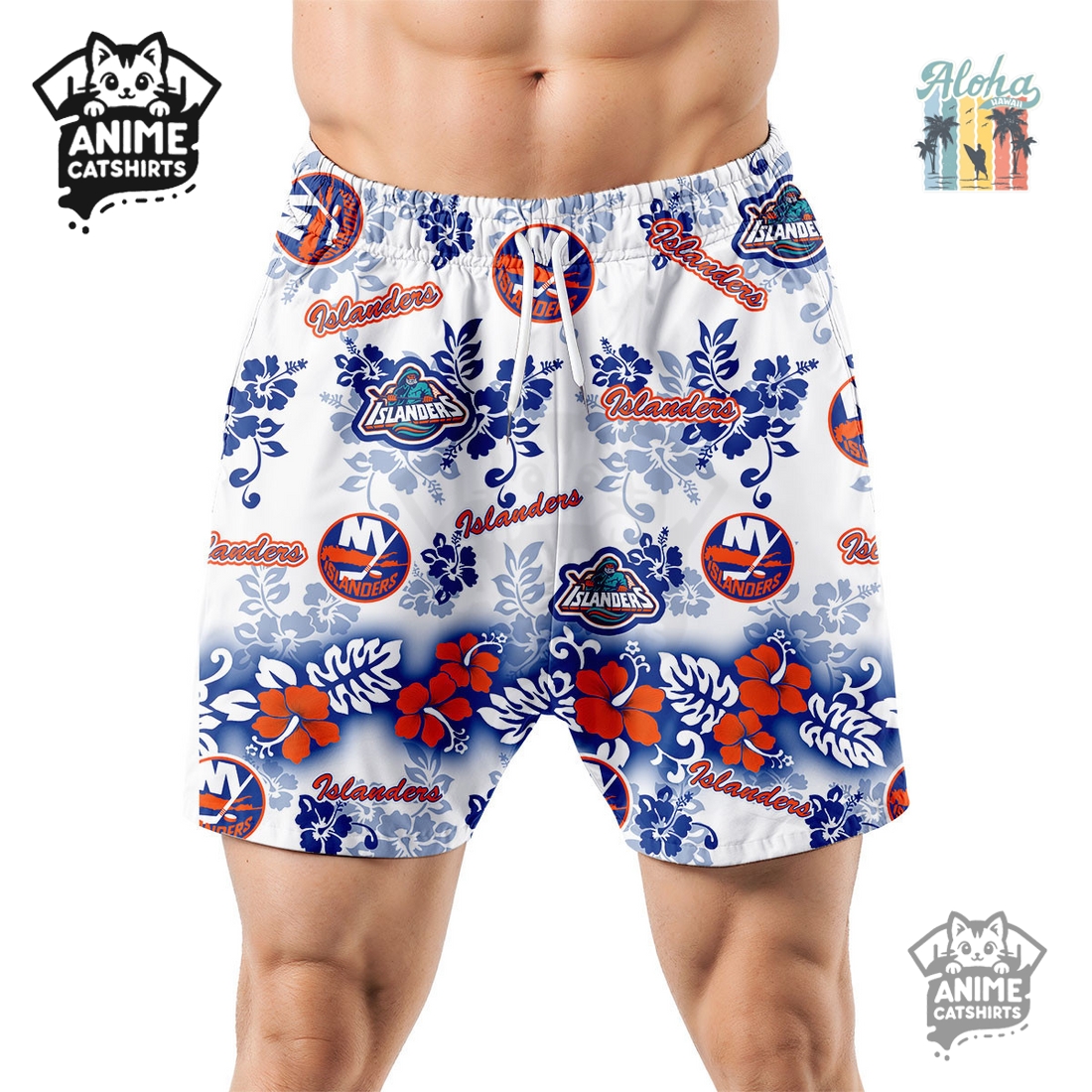 New York Islanders Aloha Paradise NHL Hawaiian Short