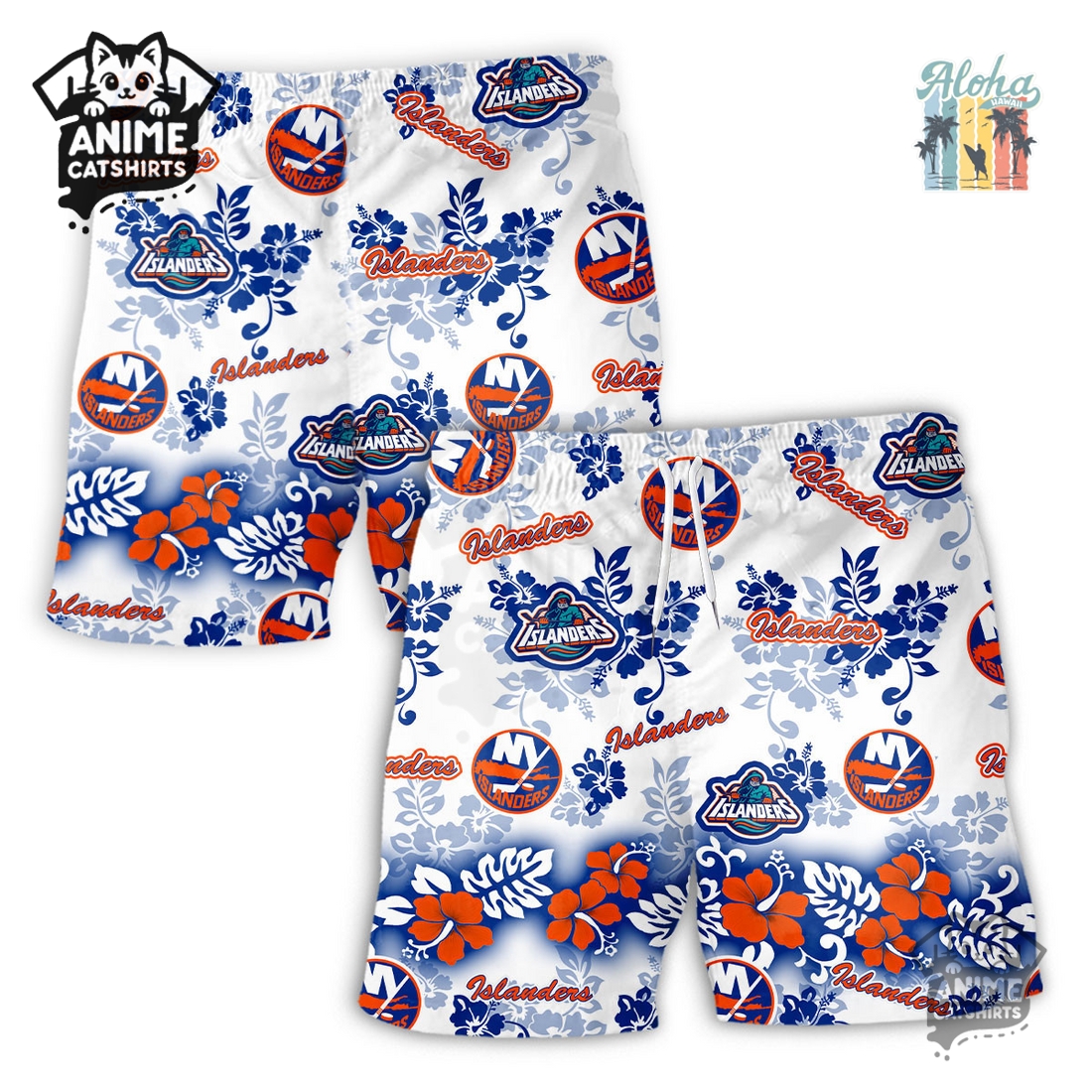 New York Islanders Aloha Paradise NHL Hawaiian Short