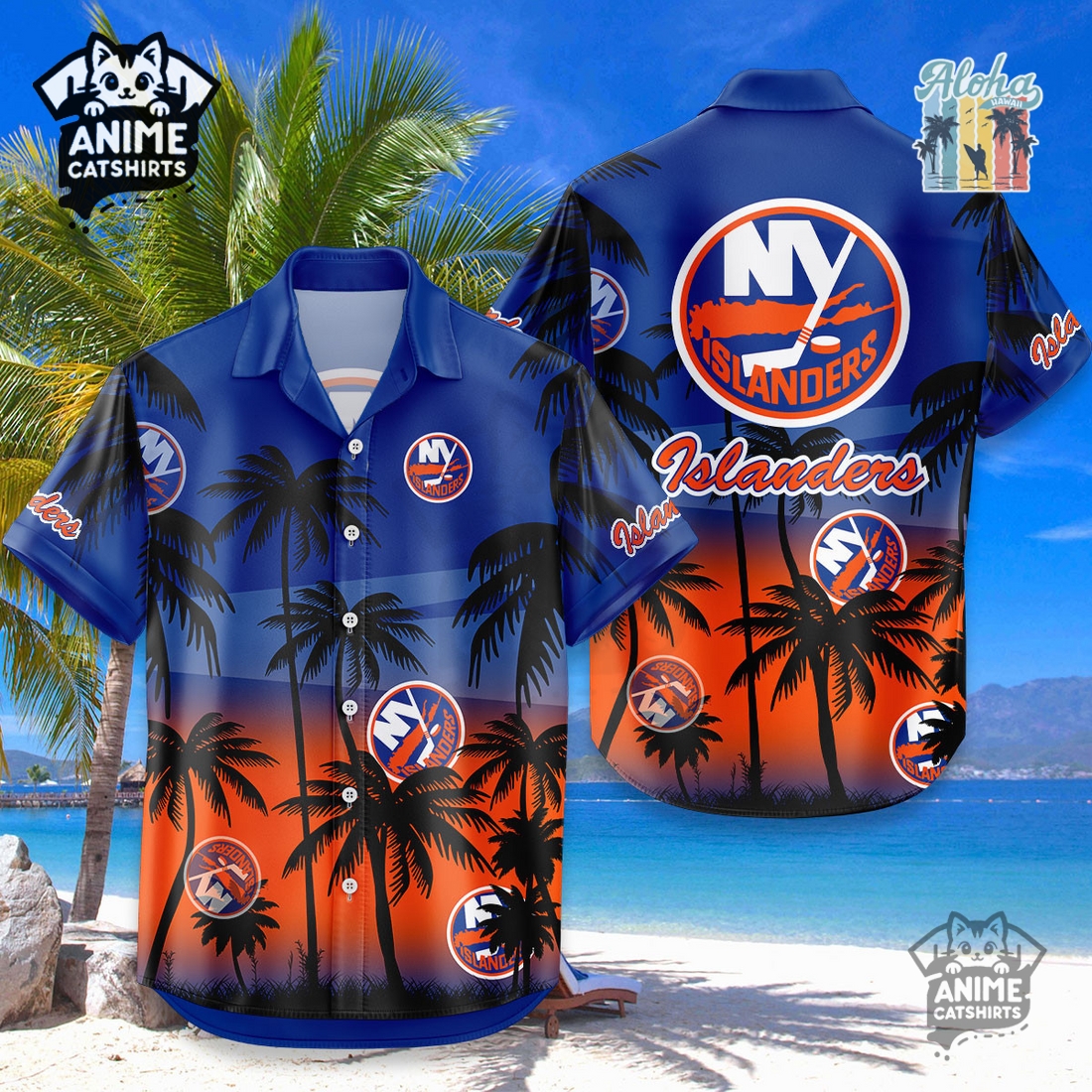New York Islanders NHL Aloha Shirt