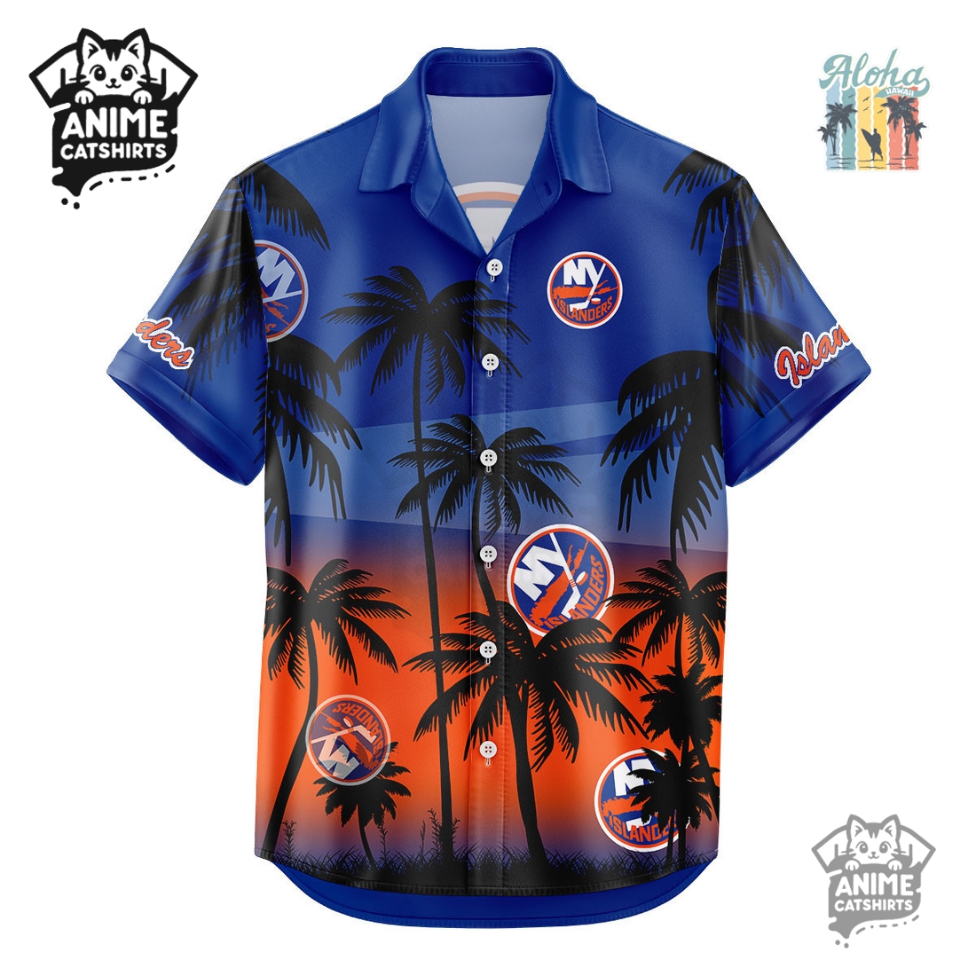 New York Islanders NHL Aloha Shirt