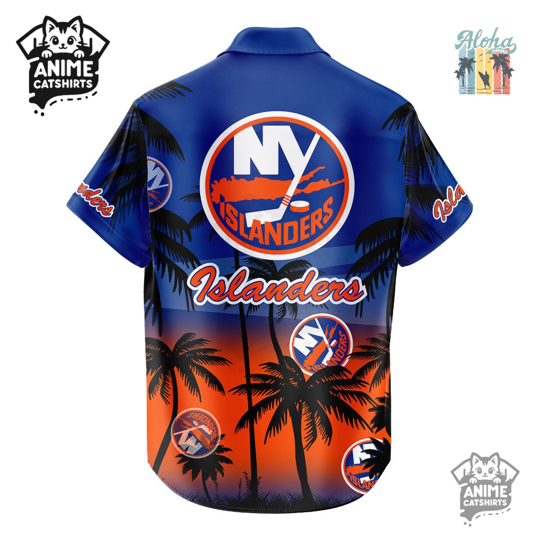 New York Islanders NHL Aloha Shirt New York Islanders NHL Aloha Shirt