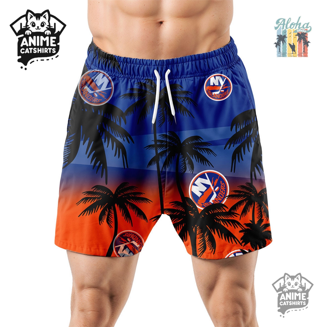 New York Islanders NHL Aloha Shirt New York Islanders NHL Aloha Shirt