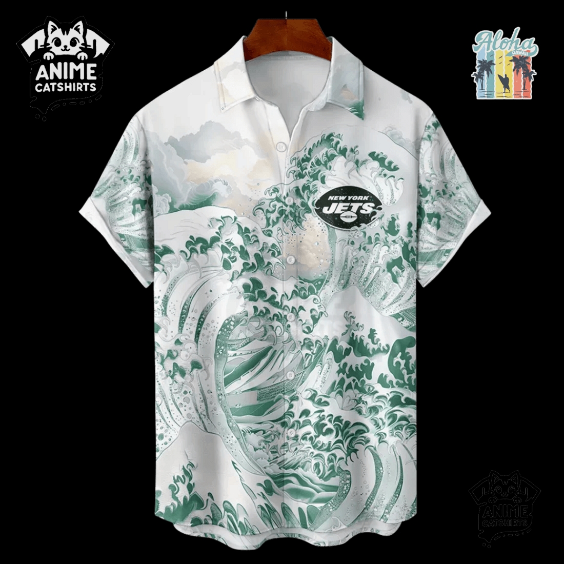 New York Jets Great Wave NHL Hawaiian Shirt