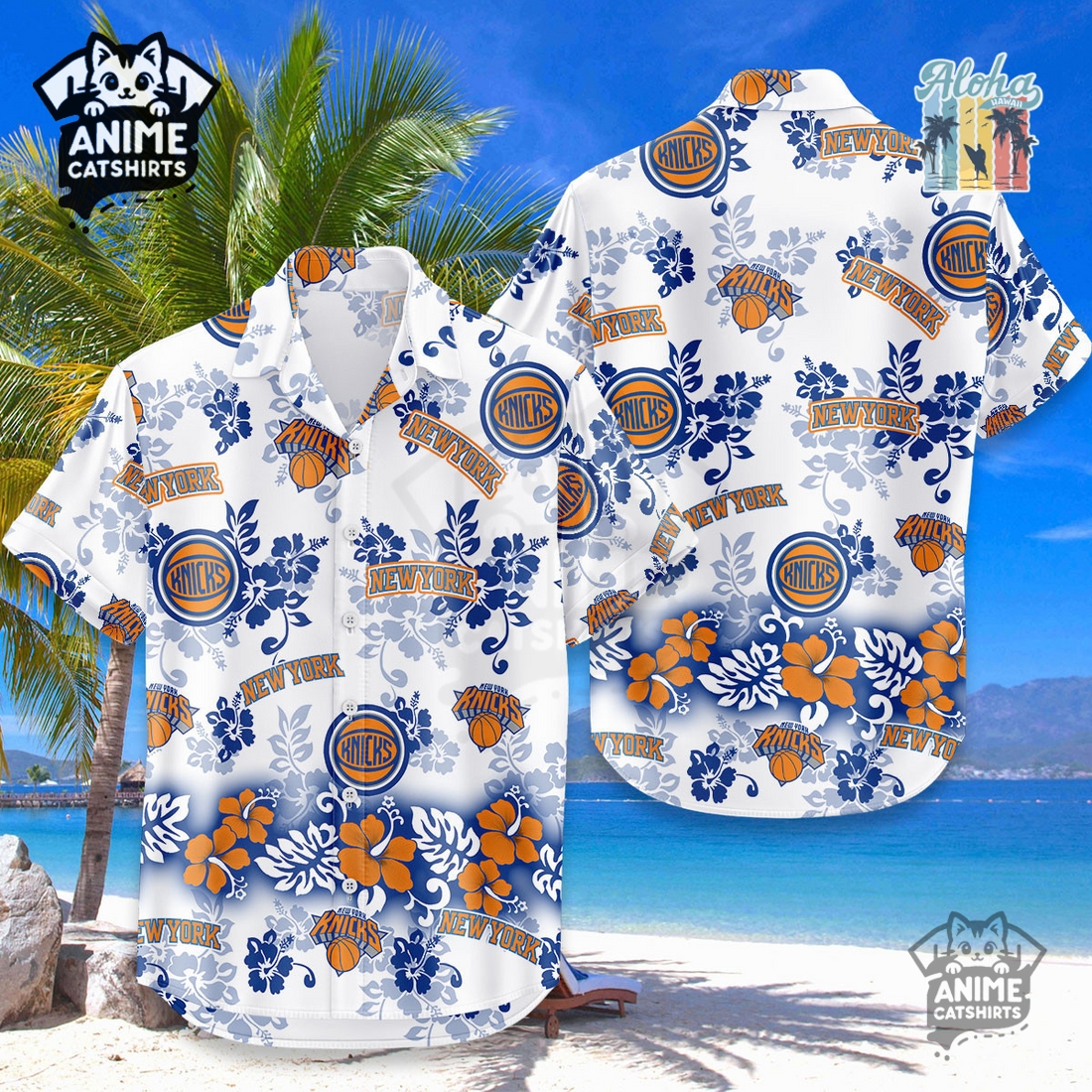 New York Yankees Baseball Print MLB Aloha Hawaiian Shirt