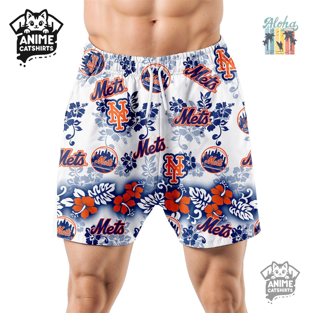 New York Mets Aloha Paradise Hawaiian Short