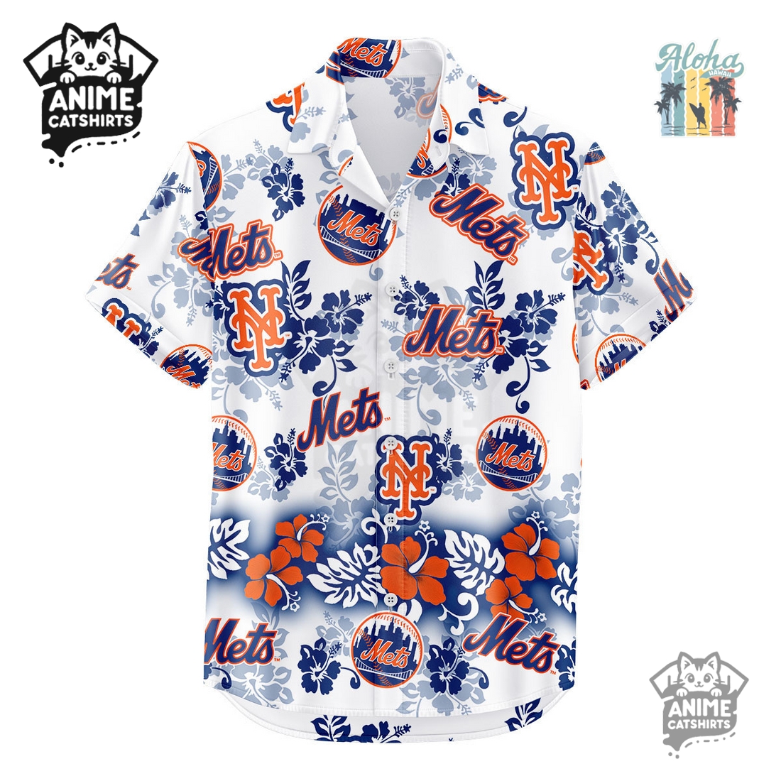 New York Mets Aloha Paradise MLB Aloha Hawaiian Shirt New York Mets Aloha Paradise MLB Aloha Hawaiian Shirt