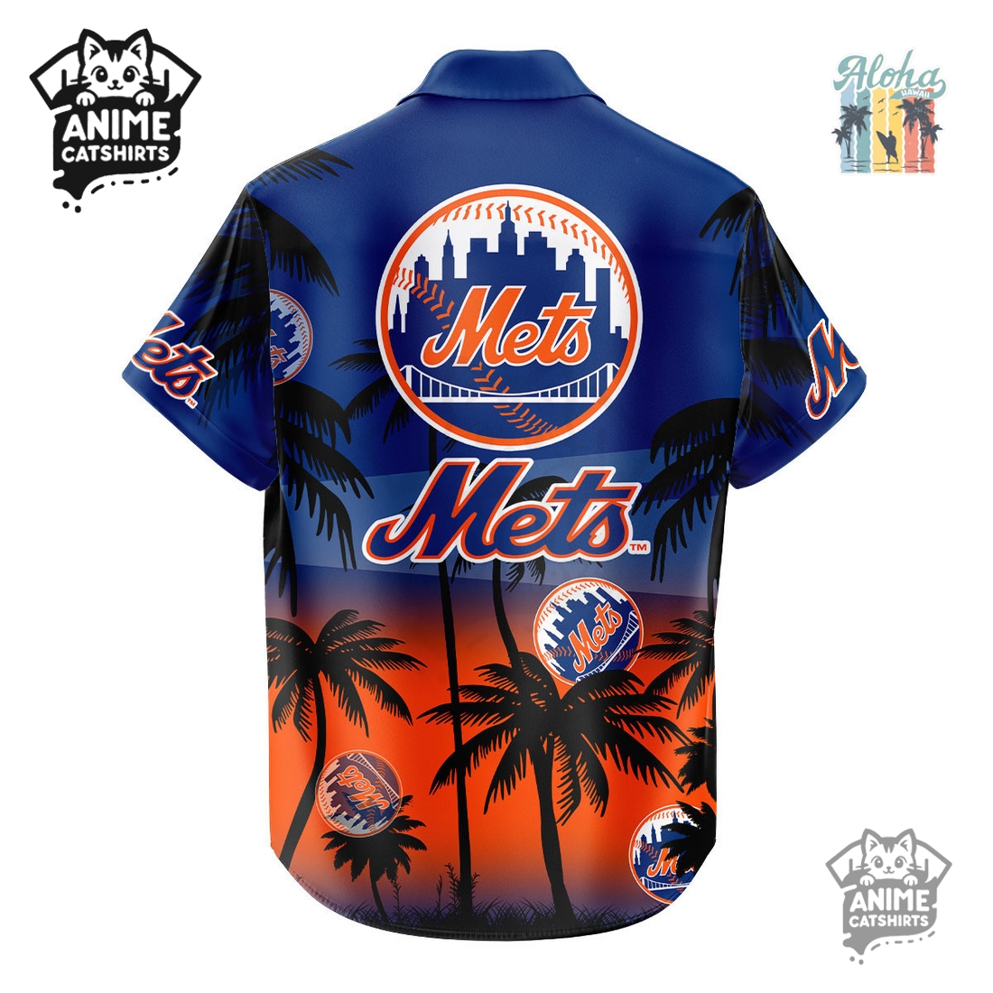New York Mets MLB Aloha Shirt New York Mets MLB Aloha Shirt