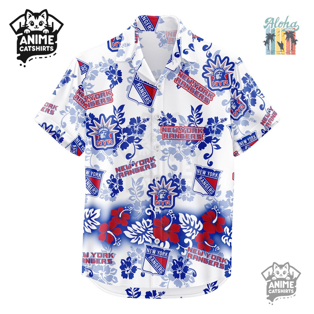 New York Rangers Aloha Paradise NHL Hawaiian Shirt