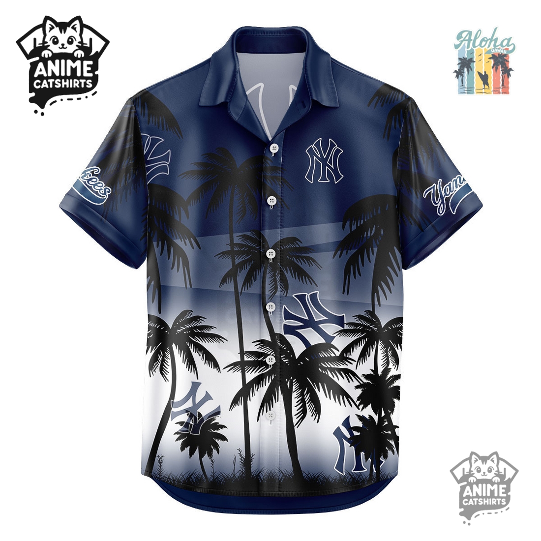 New York Yankees MLB Aloha Shirt New York Yankees MLB Aloha Shirt