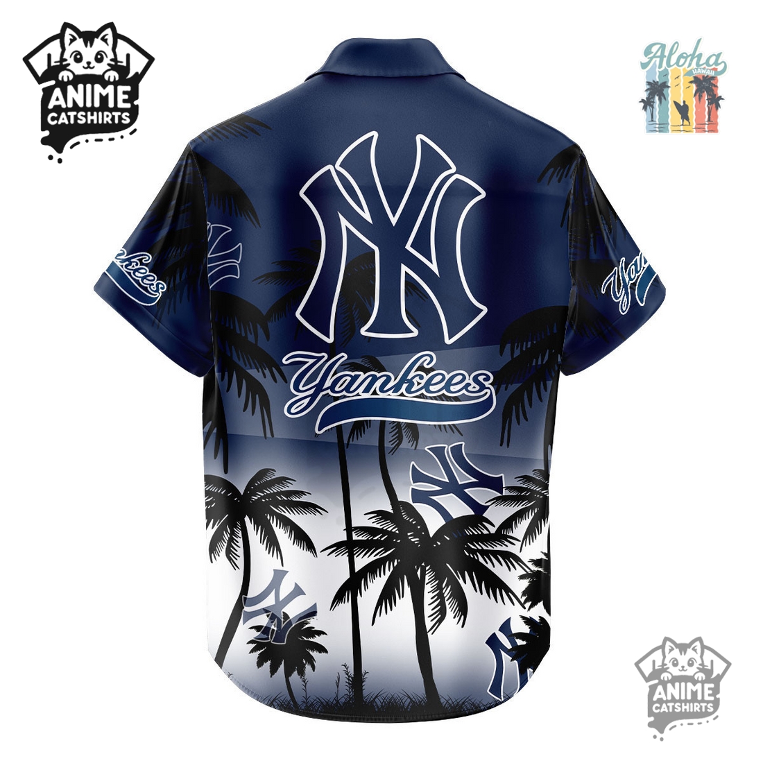 New York Yankees MLB Aloha Shirt New York Yankees MLB Aloha Shirt