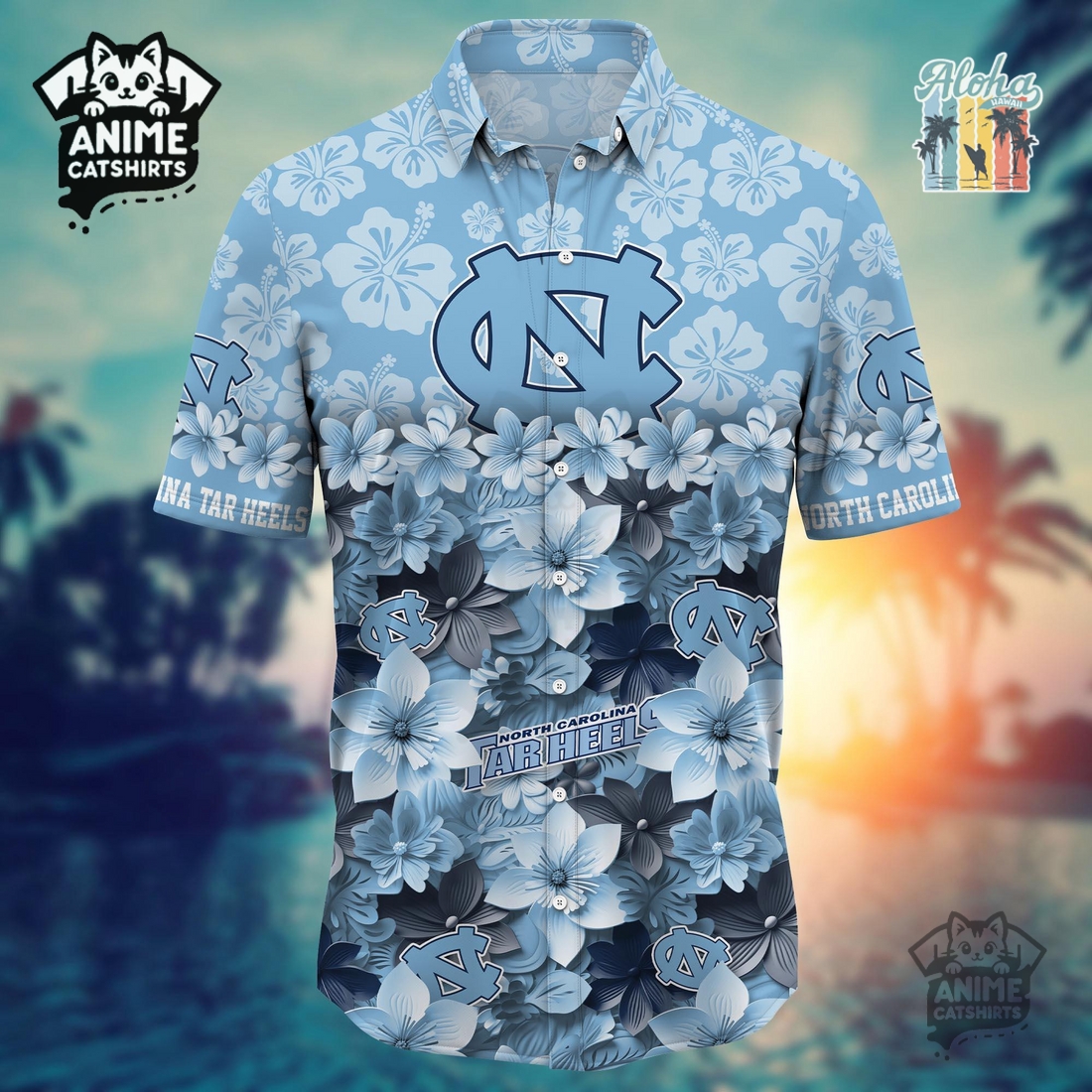 North Carolina Tar Heels Sports Hawaiian Shirt North Carolina Tar Heels Sports Hawaiian Shirt