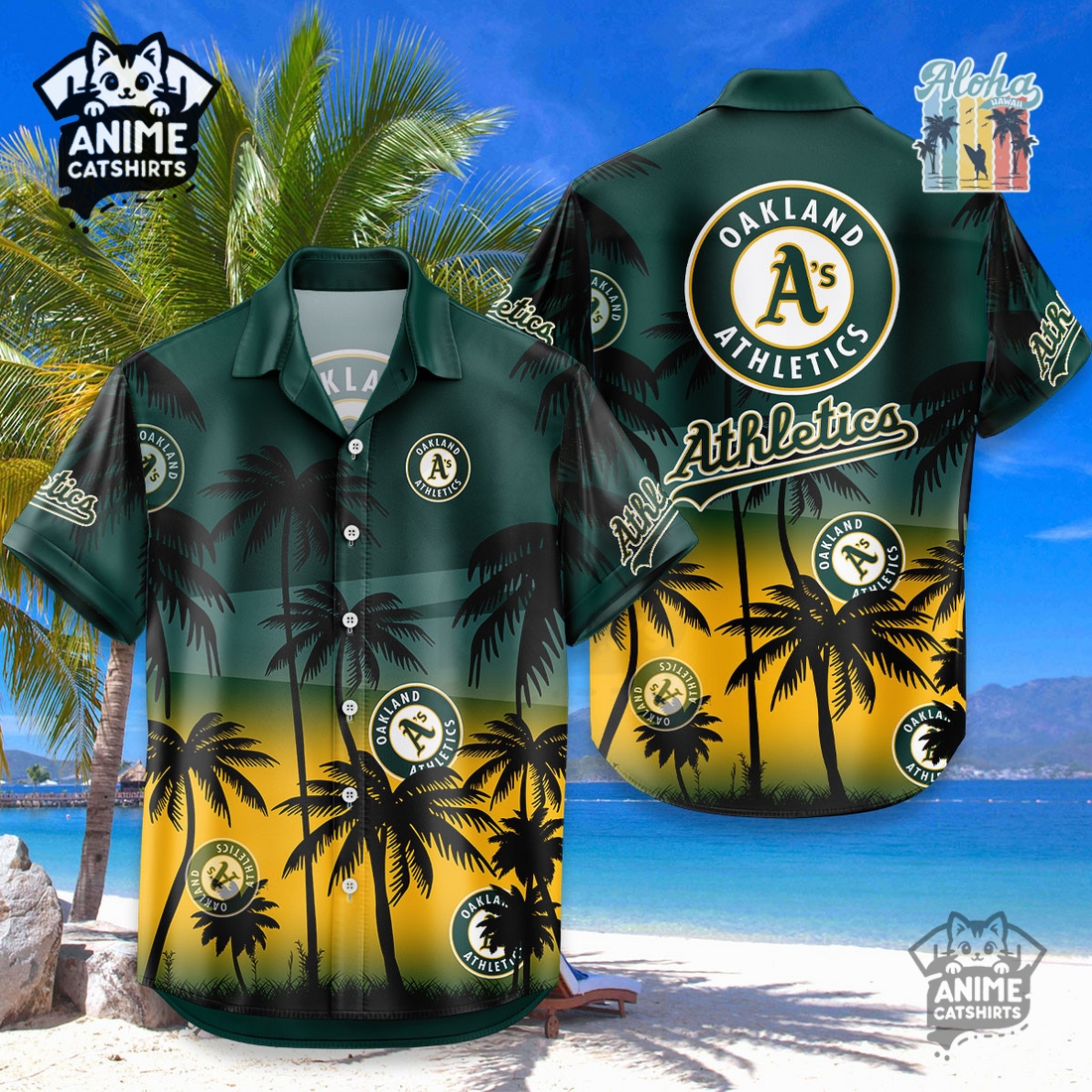 Oakland Athletics MLB Aloha Shirt