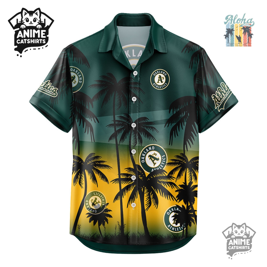 Oakland Athletics MLB Aloha Shirt