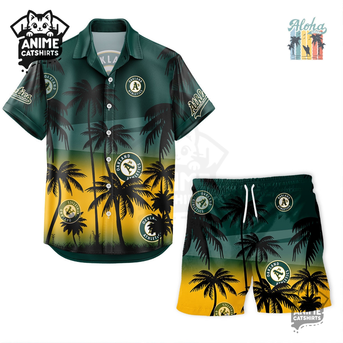 Oakland Athletics MLB Aloha Shirt Oakland Athletics MLB Aloha Shirt