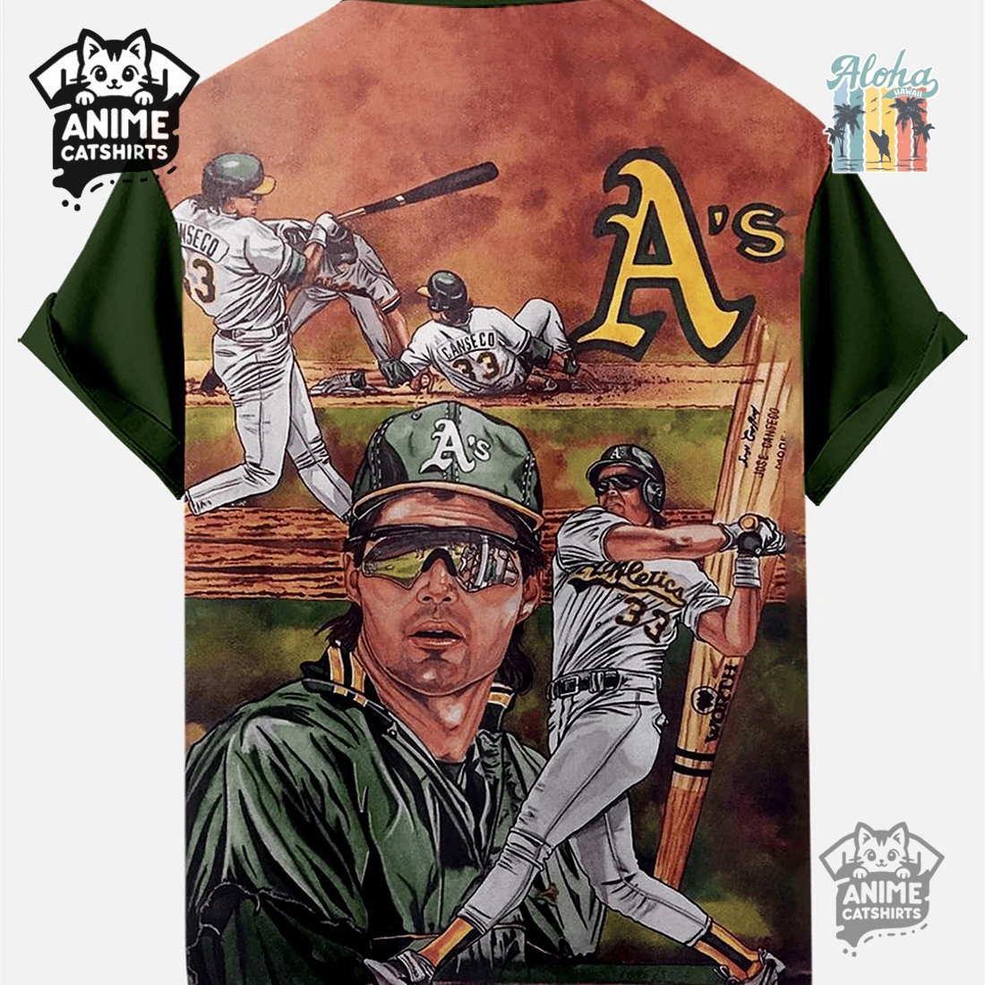 Oakland Athletics Nostalgia Baseball Comic MLB Aloha Hawaiian Shirt