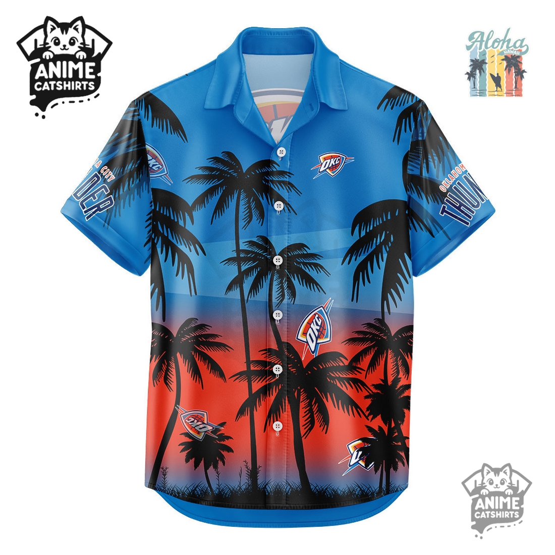 Oklahoma City Thunder NBA Aloha Shirt